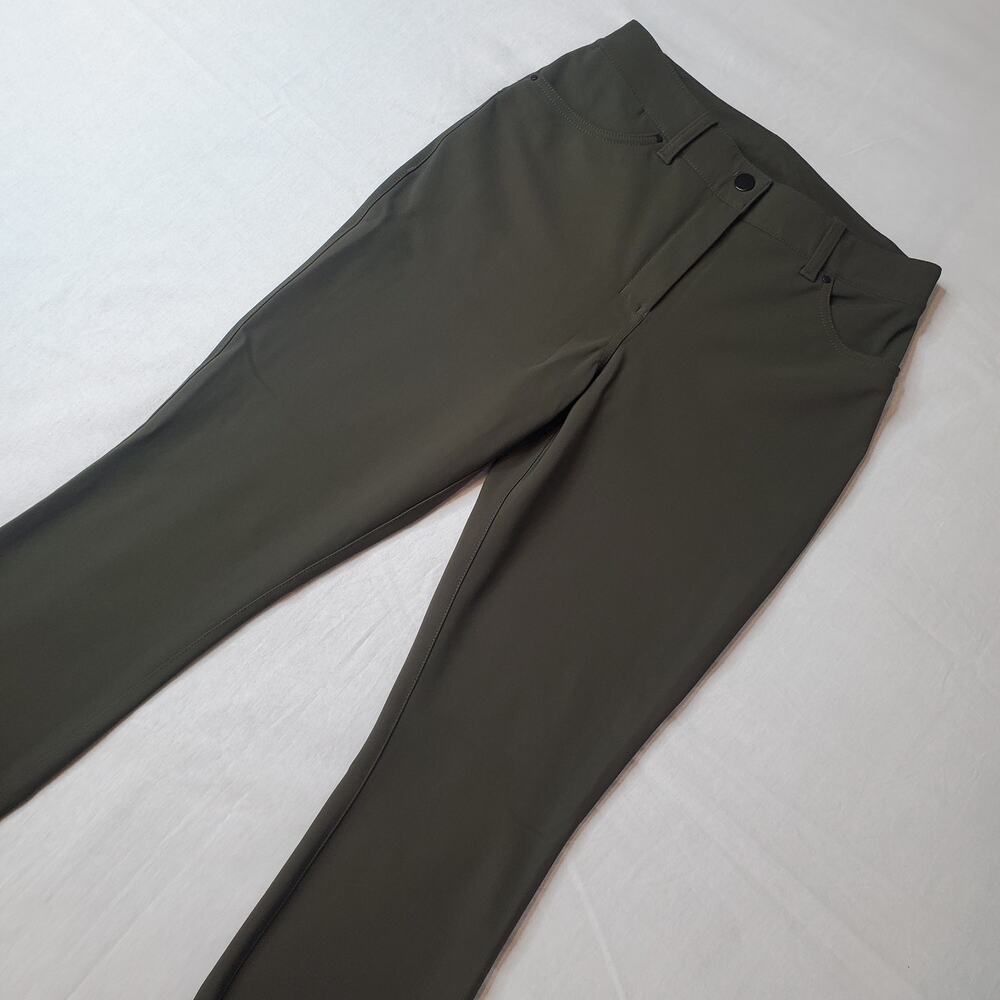 Lululemon Women Size 28 City Sleek 5 Pocket High-Rise 7/8 Pant Dark Olive W5EJ8S